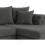 (Black Velvet) SNOOZE Large Corner U Shape Sofa Velvet Ashton Scatter Back Sofa 6