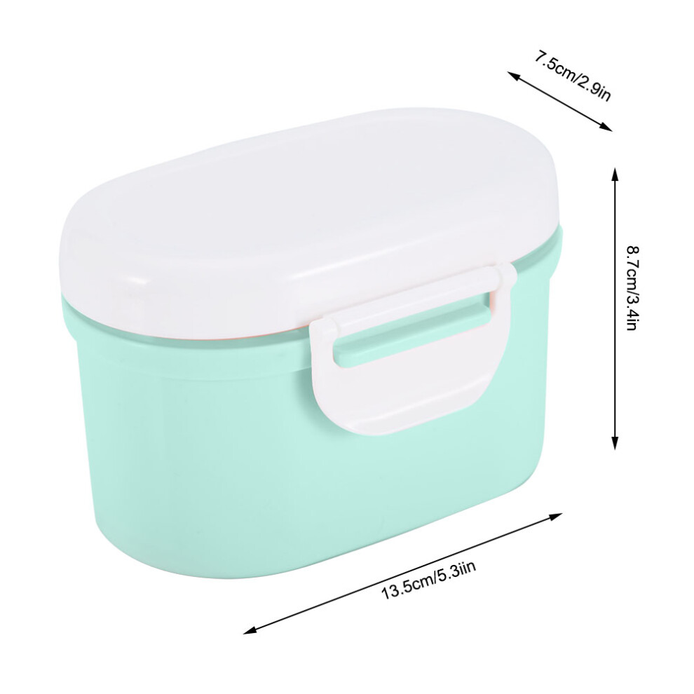 Portable Milk Powder Sealing Storage Box Microweave Freezer Safe (Green S)