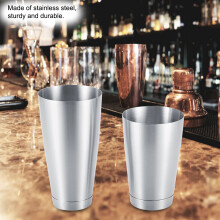 Stainless Steel Sturdy Durable Cocktail Cup Shaker Bar Home Kitchen Tool(Silver)