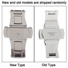 Butterflyshape Deployment Buckle Automatic Double Click Metal Clasp Strap For Watch Male