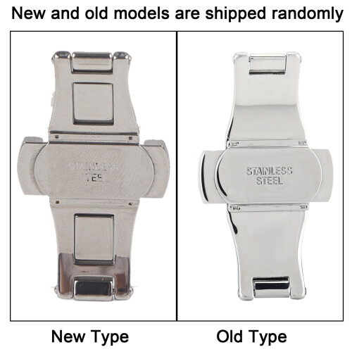 Butterflyshape Deployment Buckle Automatic Double Click Metal Clasp Strap For Watch Male