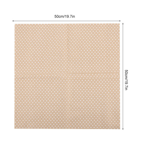 7pcs 50*50cm Cotton Fabric DIY Assorted Squares Pre Cut Bedding Kit Quarters Bundle (Brown) 1