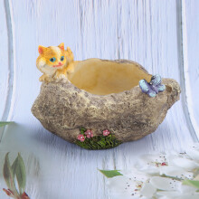 Mini Resin Cartoon Animal Flowerpot Decoration Desktop Succulent Plant Pot OrnamentCat