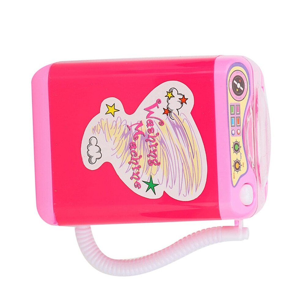 Mini Simulation Washing Machine Electric Make Up Brush Washing Machine (Rose Red)
