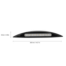 12V 5W Car LED Waterproof Outdoor Porch Awning Annex Lamp Yellow LightBlack