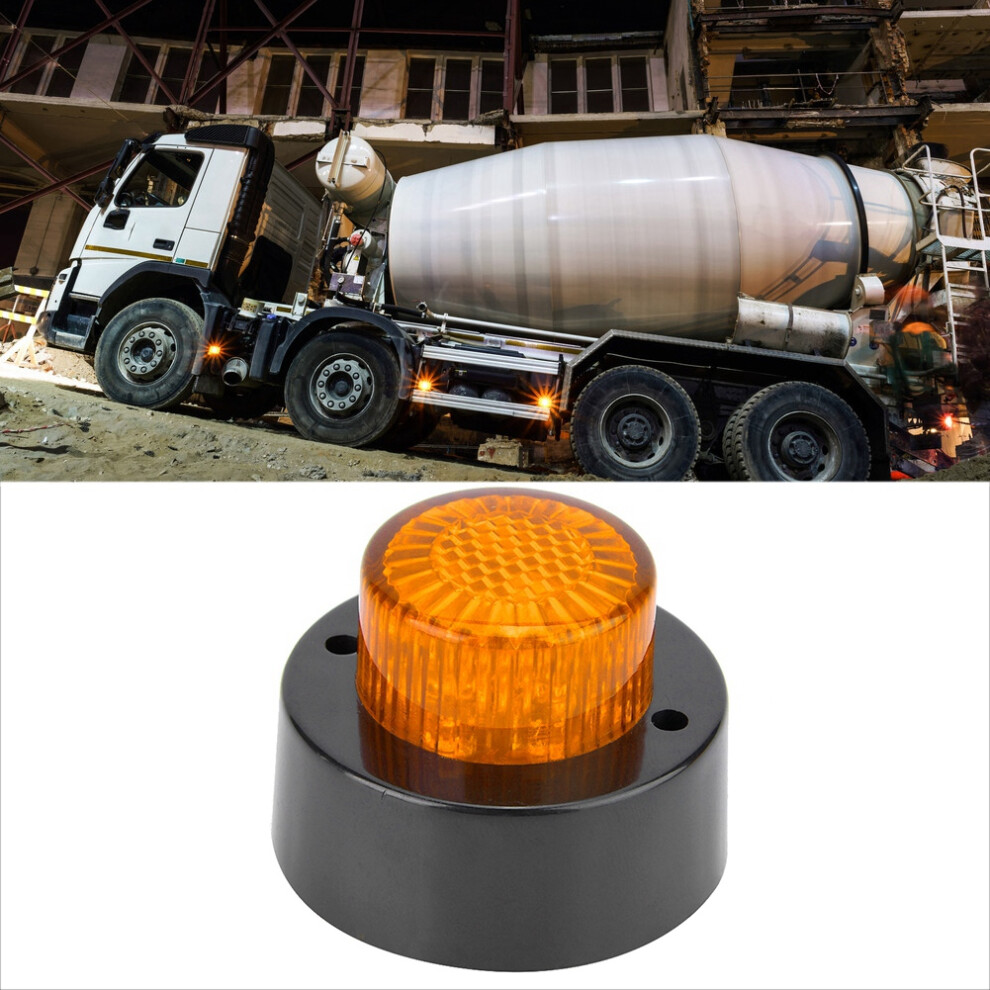 24V Mini Round Side Marker Signal Indicator Clearance Lamp For Trailer Truck(Yellow) Light/Yellow 9351324600676