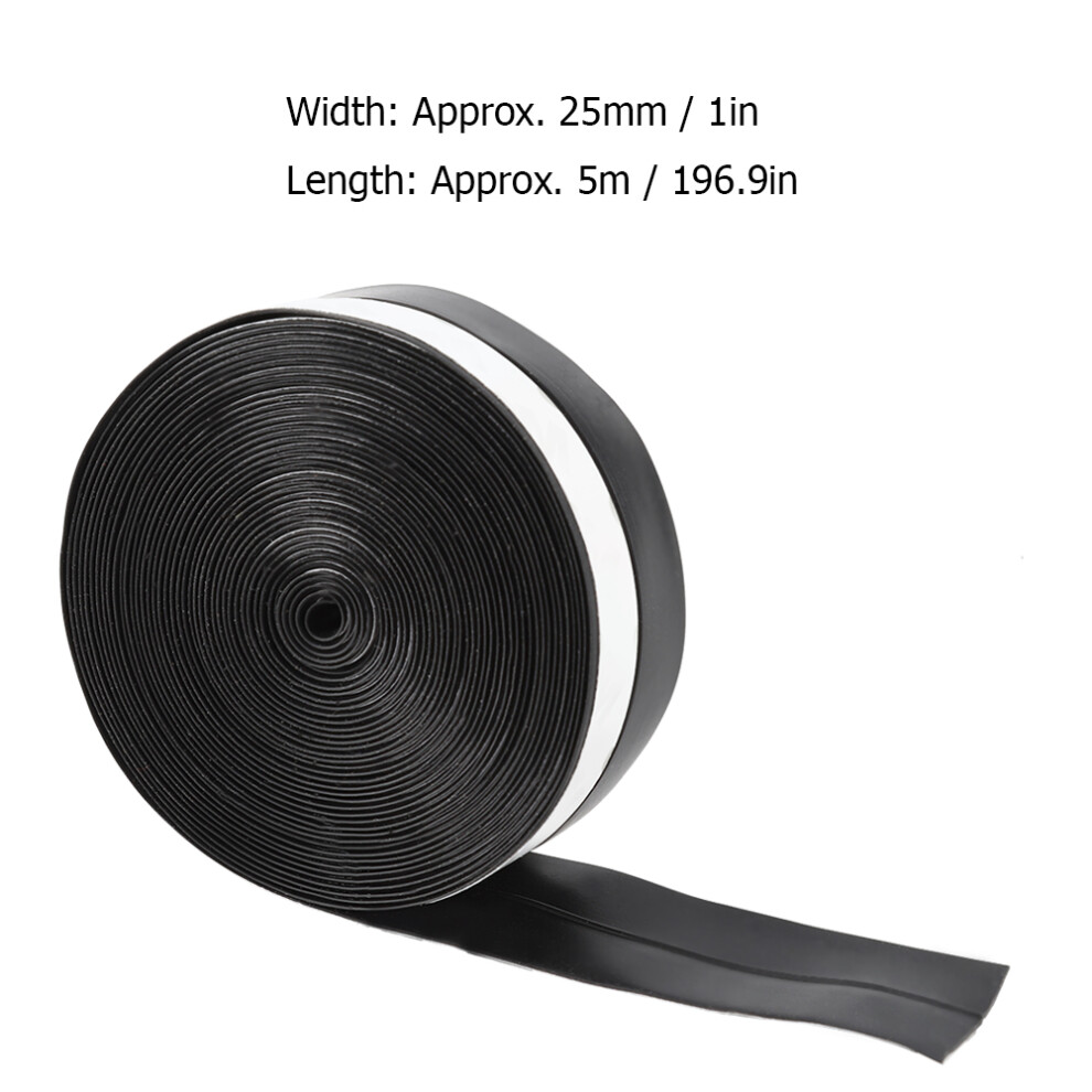 5M 25Mm Self Adhesive Door Window Sound Insulation Dust Prevent Sealing Strip (Black) 3701324600866