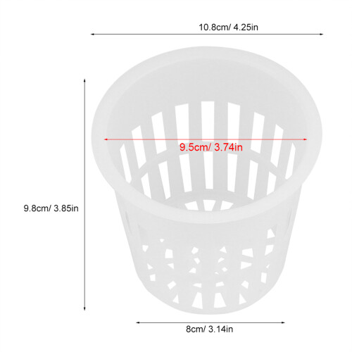 10pcs/Set Durable Safe Plastic Hydroponic Basket Cup for Garden Balcony Planting(White)