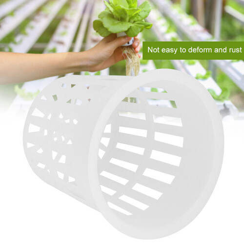 10pcs/Set Durable Safe Plastic Hydroponic Basket Cup for Garden Balcony Planting(White) 2