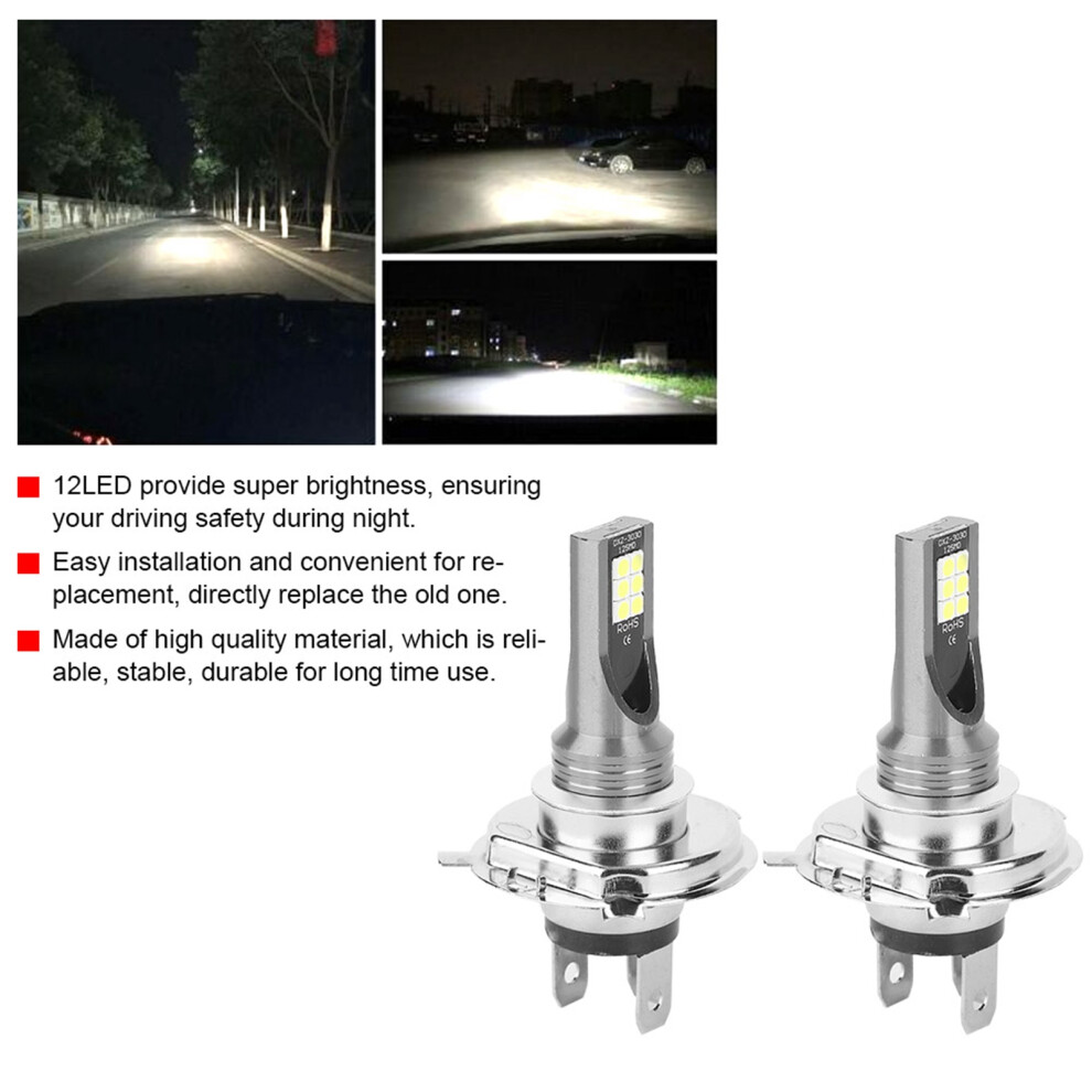 2Pcs 3030Â12Led 24W Led Car Motorcycle Front Fog Lamp Bulbs H4 Socket Car Accessories 9301324601296