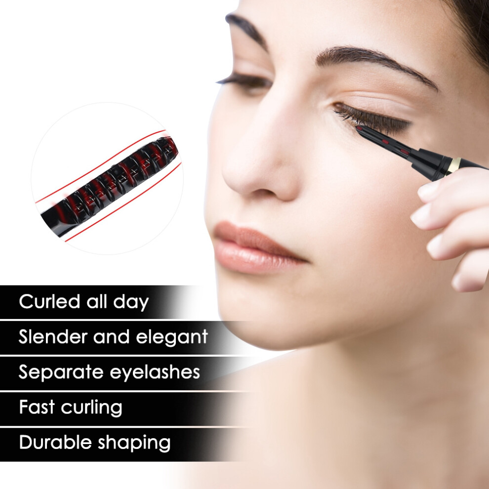 Eyelash Curler Mini Electric Mascara Curling Long Lasting Heated Eyelash Applicator