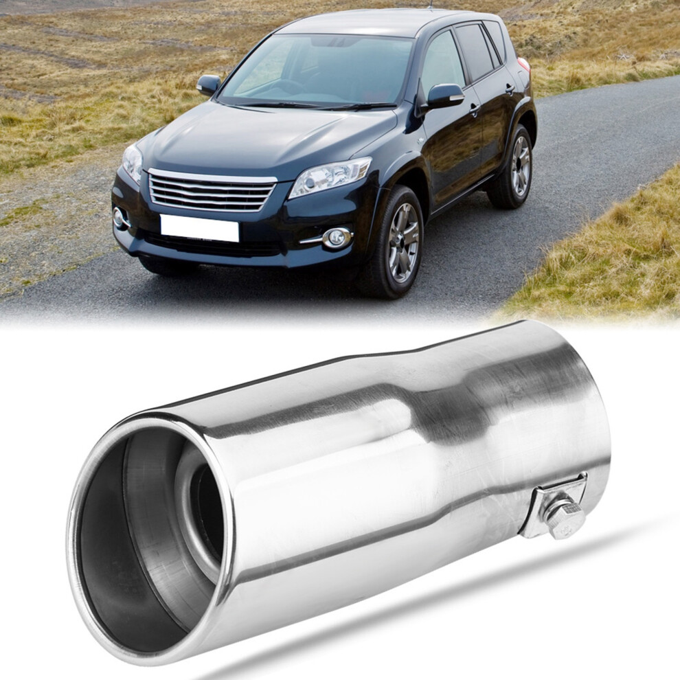 Car Modification Stainless Steel Exhaust Muffler Pipe Rear Tailpipe End Throat Slant 9391324601365