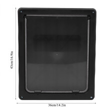 Quality Pet Dog Cat Safe Door Freely Enter Out for Doors Wall Easy Installation(black)