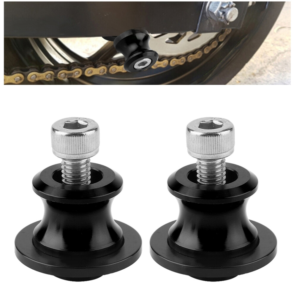 2pcs 8mm Motorcycle CNC Rear Stand Swing Arm Spool Sliders Stand Swingarm Bobbins (Black)-image-OPC-PHWTTTF-NEW