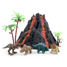 Uijte si hern sadu pro sopecn dinosaurus obsahujc 4 dinosaury a 2 stromov hracky se sopkou pro deti