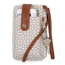 Carteira Mundi Jacqui RFID Crossbody para mulheres de couro vegano pequena bolsa de viagem com suporte para telefone Organizador compacto com com