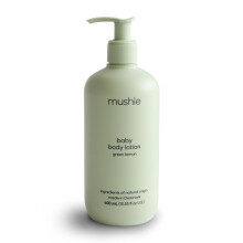 mushie Loo corporal orgnica para bebs | Hidratar, acalmar e hidratar a pele seca | Fabricado na Dinamarca 13,53 fl oz (limo verde)