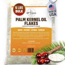 ORGANISCHE PALMPITOLIEVLOKKEN (5 lbs / 80 oz) Niet-GMO; Premium cosmetische kwaliteit palmpitolievlokken voor het maken van zeep, crmes, lotions