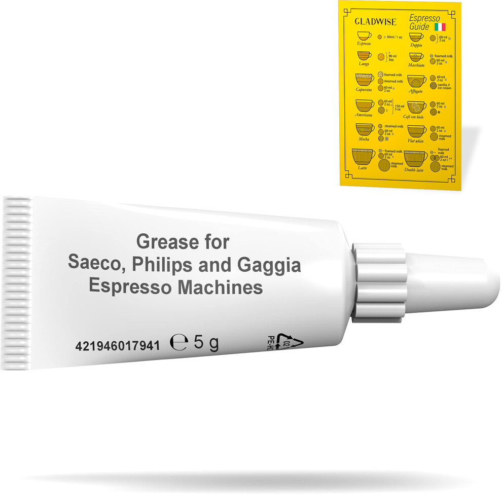 Espresso Machine Grease - Coffee oil 5g Tube for all Saeco Phillips and Gaggia Expresso Machines. HD8869 Maintenance Kit for Cleaning and Lubricant
