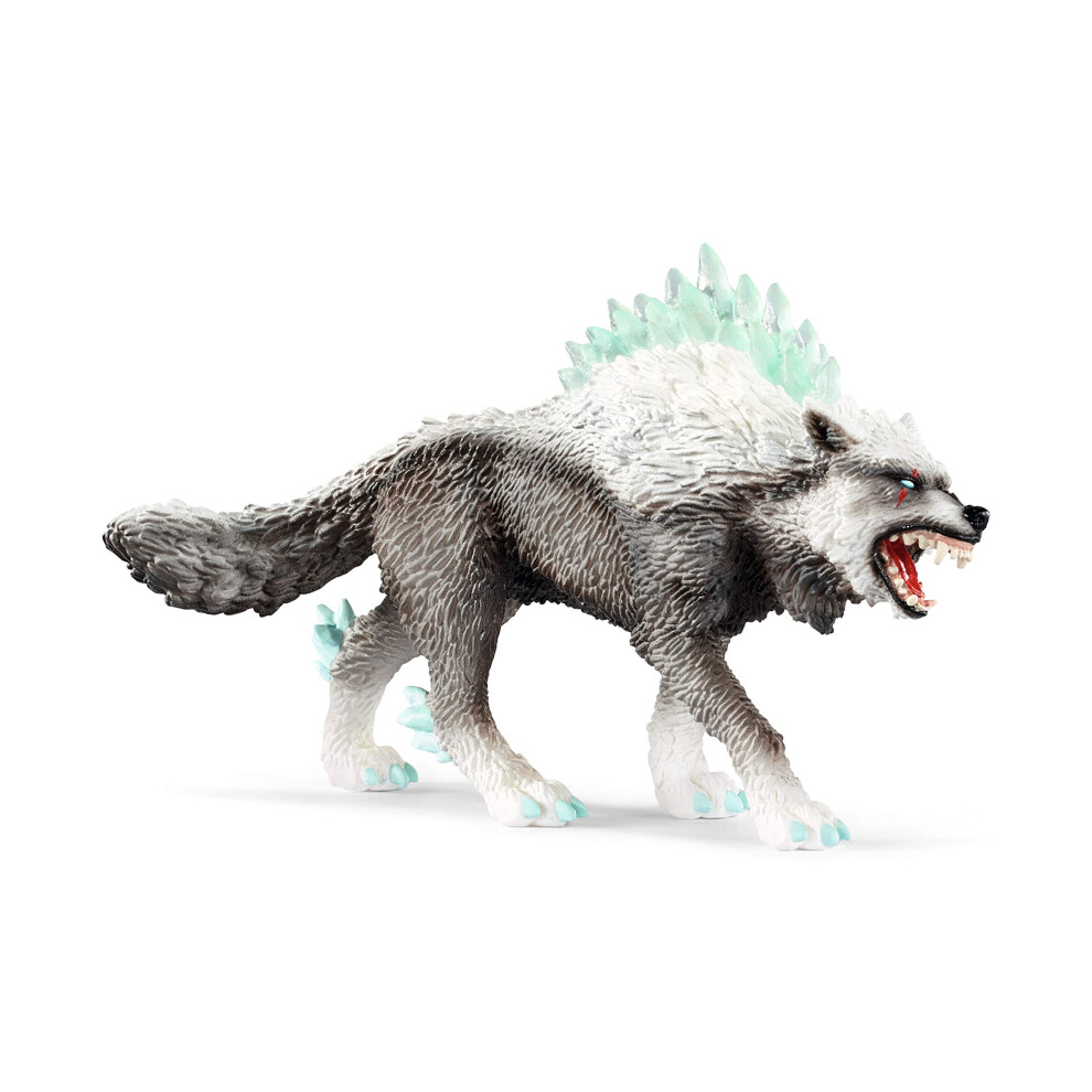 Schleich Eldrador Monster Creatures Mythical Snow Wolf Action Figure - Magical Ice Monster Snow Wolf Animal Figurine Ferocious Enchanting Realis