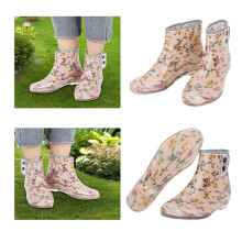 Damen-Gartenschuhe wasserdicht rutschfest bedruckte Regenstiefel Größe 37