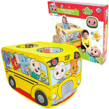 Cocomelon Musical Yellow School Bus Pop Up Tent Pretend Toy Playhouse Indoor and Outdoor Fun Ages 2+