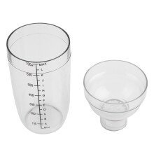 Anti leakage Transparent PC Resin Cocktail Shaker Mixer with Scale Bar Tool(700ml)
