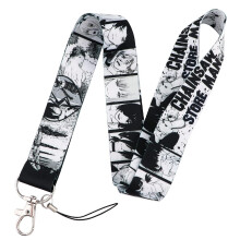 Pinstant Chainsaw Man Anime Manga 17,7"""" nurka na krk Drk na klce ID Odznak Mobiln telefon Popruh