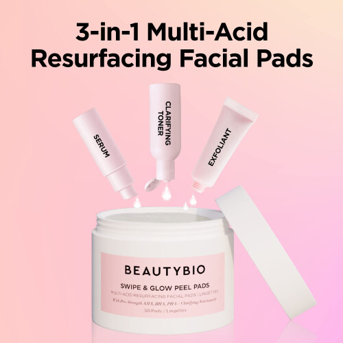 Cuscinetti per il viso multi-acido (50 cuscinetti per il viso multi-acido (50 numeri) chiarificanti e resurfacing (50 numero) 1
