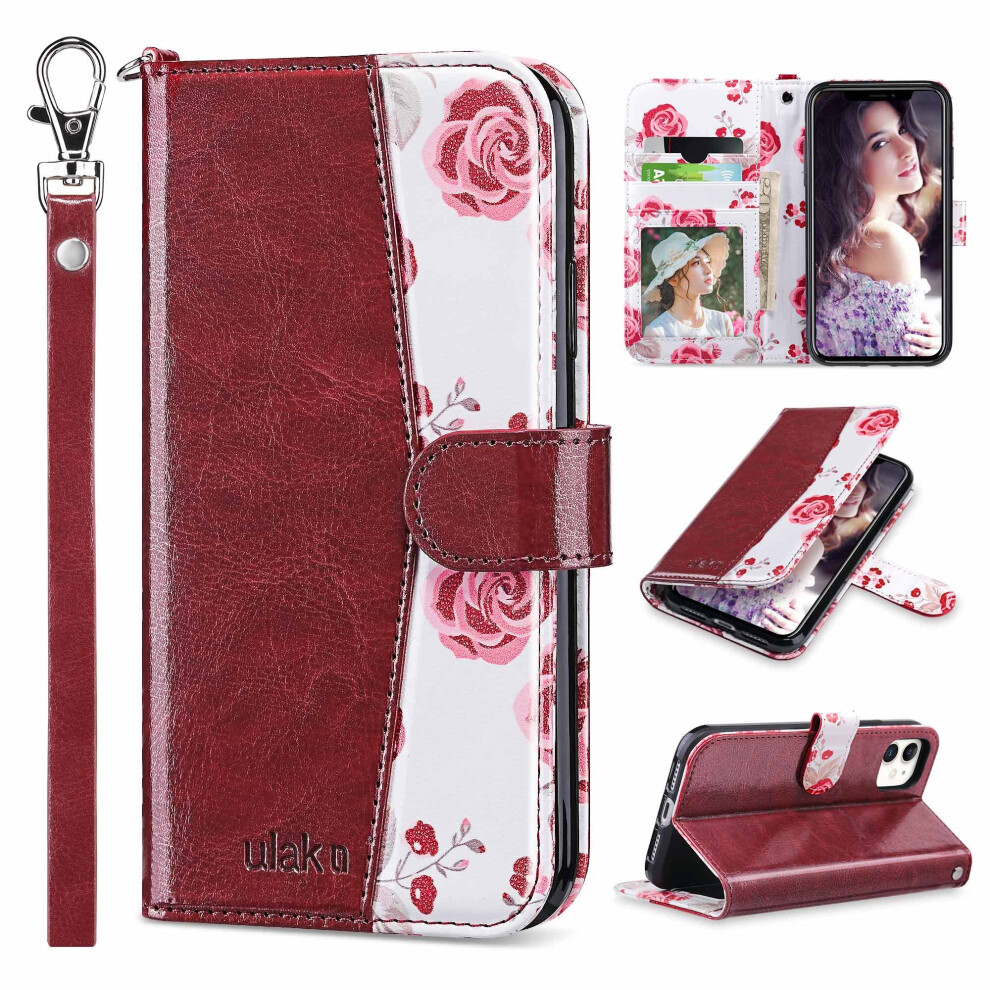 Ulak Compatible With Iphone 11 Wallet Case With Card Holder Pu Leather Flip Cover With Kickstand Magnetic Closure Shockproof Protective Phone C 190514240983