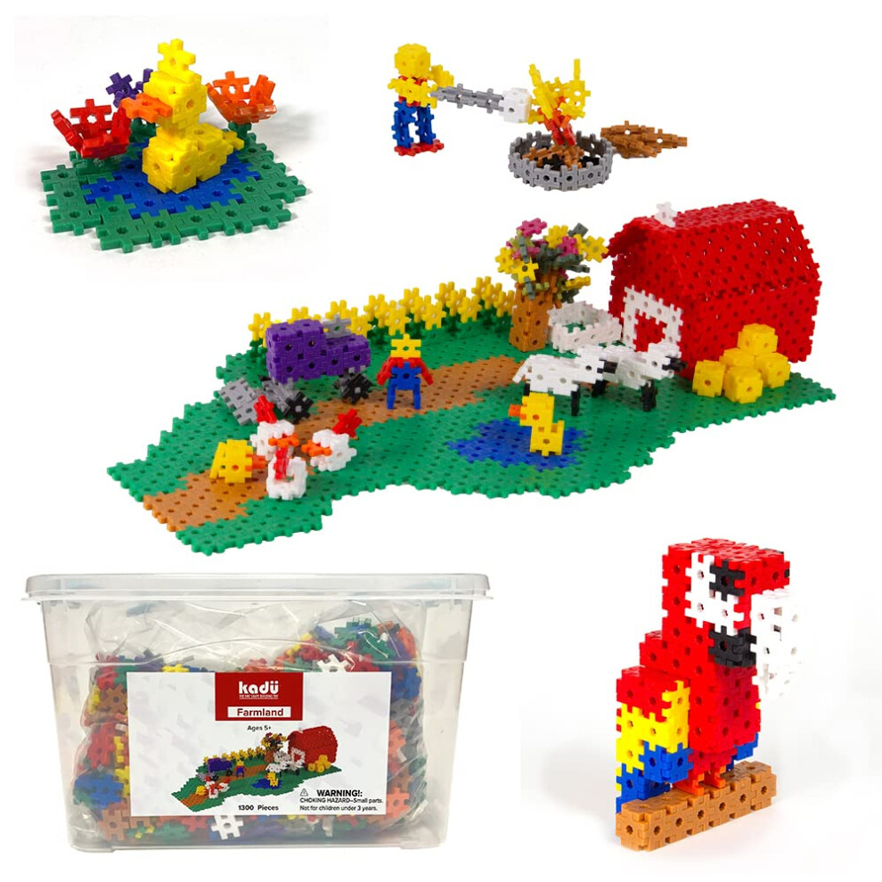 Niesamowicie Laczone Zabawki Kadu Farmland 1300 Elementw - Budynek Stem/Steam + Zabawka Konstrukcyjna Do Zabawy Otwartej I Twrczej-image