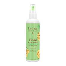 Babo Botanicals After Sun Verkoelende Mist - Aloë Vera & Komkommer - Voor Gezicht, Lichaam & Gevoelige Huid -