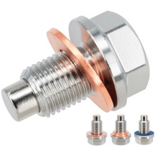 Dsnaduo 1PC M12x1.25 Rustfrit stl Magnetisk Motor Olie Aftapningsprop Passer Toyota Corolla 4Runner Camry Highlander Prius RAV4 Sienna Tacoma Ve