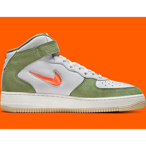 Nike Air Force 1 Mid '07 QS - Blanc, Orange Total, Vert Huile par Nike 1