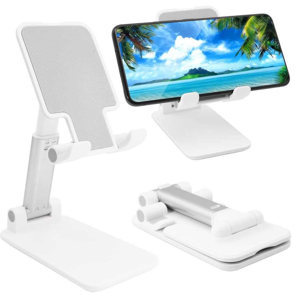 Szwilnis Cell Phone Stand Folding Desktop Phone Stand Angle Height Adjustable Mobile Phone Holder For Desk Office Tablet Stand Compatible Wit 768358326424