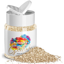 MARBLERS Twinkle Glitter [Zijde Beige] 1,5 oz (42 g) | Fijn | Niet-giftig veganistisch dierproefvrij | Gezicht Lichaam Oogschaduw Haar Festival F