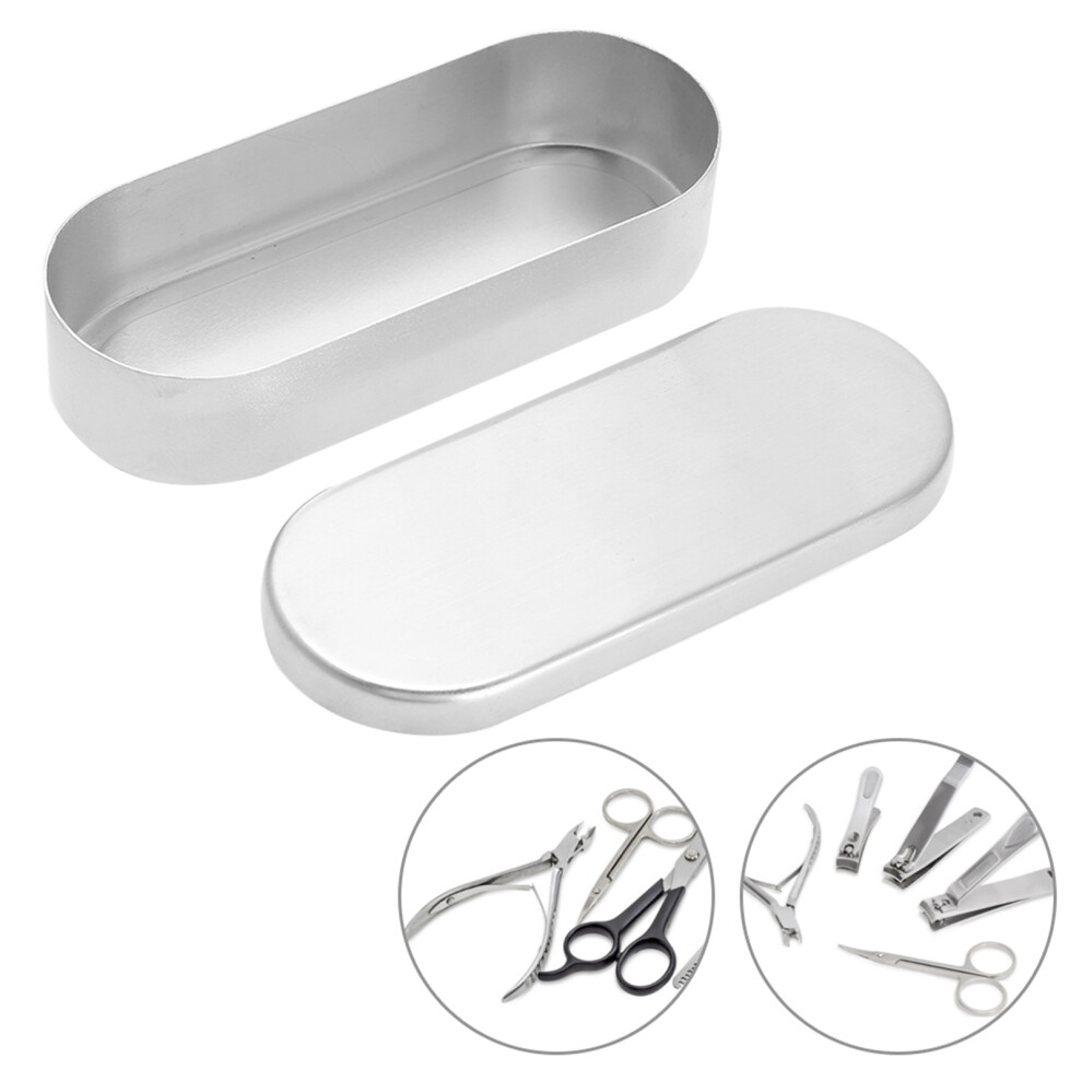 Dental Nail Tools Sterilizer Tray Sterilization Box Disinfection Container Tools 16 * 5.5cm
