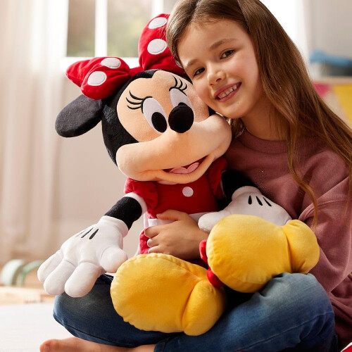 Disney DISNEY STORE Officiële Minnie Mouse Pluche - Rode Jurk - Groot 54 cm 1