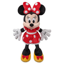 DISNEY STORE Pelcia oficial da Minnie Mouse - Vestido vermelho - Grande 21 1/4 polegadas Bichos de pelcia da Disney Pelcias macias e fofinhas