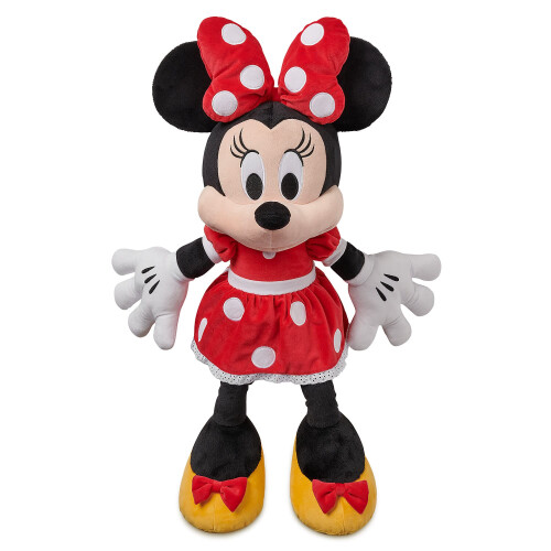 Disney DISNEY STORE Officiële Minnie Mouse Pluche - Rode Jurk - Groot 54 cm