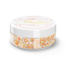 MARBLERS Gemischter Glitzer fr Gesicht und Krper [Orange] 0,18 Unzen (5 g) | Klobig | Gehackt | Flocke | Ungiftig | Vegan | Tierversuchsfrei | Fest