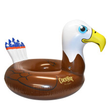Coconut Outdoor Patriotic Bald Eagle Pool Float - Inflatable Pool Ring - Durable Long Lasting Lounge Tube and Water Toy - Fun Decoration for Part