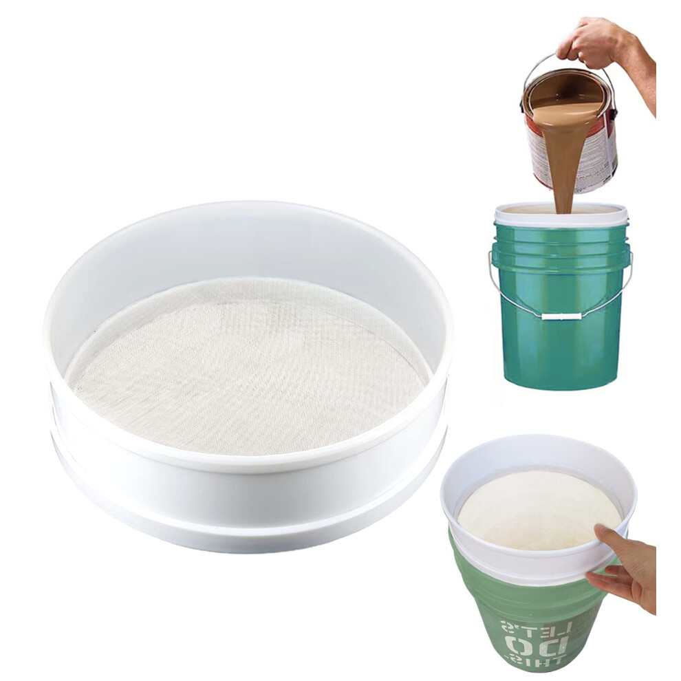 Hosrnovo Paint Strainer White Large 250 Micron Resin Fine Mesh Screens Fits 5 Gallon Bucket Reusable Paint Filters for Oil Water Based Paint Late-image-OPC-PHWTXWG-NEW