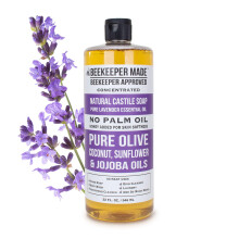 Imker hergestellte natrliche Kastilienseife 32 fl oz | Kein Palml, 8 Zutaten, reine Oliven-, Kokosnuss- und Sonnenblumenle, gentechnikfrei, fr em