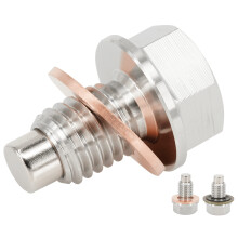 DSNADUO 1PC M12X1.75 Ajuste de drenaje de aceite magntico de acero inoxidable Ajuste para Buick Cadillac Chevrolet GMC Chevy Savana Yukon 1999-2024