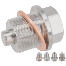 Dsnaduo 1PC M18x1.5 Rustfrit stl Magnetisk Motor Transmission Olie Aftapningsprop Passer Acura Honda Toyota BMW Volvo Porsch Can-Am Rolls-Royce