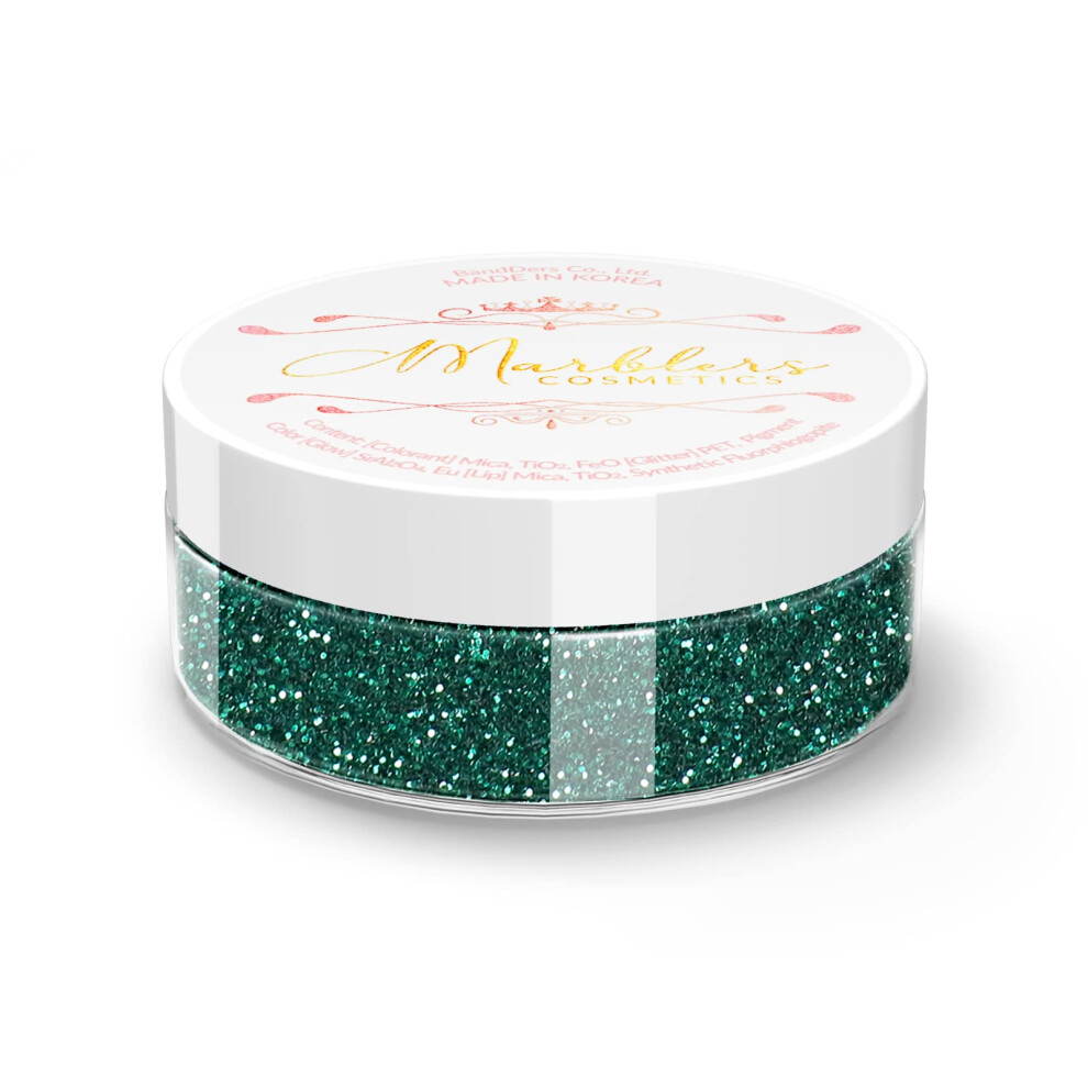 Marblers Twinkle Face & Body Glitter [Green Garnet] 0.18Oz (5G) | Fine | Non-Toxic | Vegan | Cruelty-Free | Ethically Sourced | Festival Makeup |