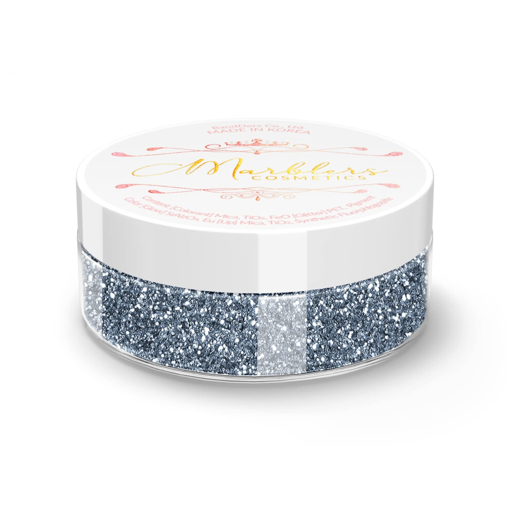 Marblers Twinkle Face & Body Glitter [Graphite Gray] 0.18Oz (5G) | Fine | Non-Toxic | Vegan | Cruelty-Free | Ethically Sourced | Festival Makeup | Eye