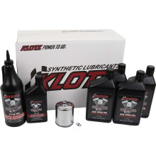 Klotz 20W/50 synthetisches Motorl-Wechselset fr Evolution Sportster 19862022 Primrkettengehuse-Schmiermittel, 1 Chromfilter, 2 Cometic-Ablasssto