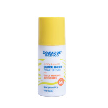 Seaweed Bath Co. Fortificare e proteggere Serum Super Sheer Face SPF 50 A largo spettro di ossido di ossido facciale per la protezione solare del vis